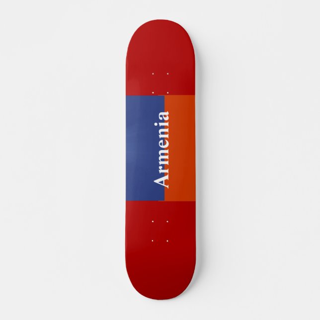 Skateboard de Naranja azul rojo (Anverso )