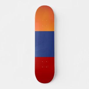 Skateboard de Naranja azul rojo