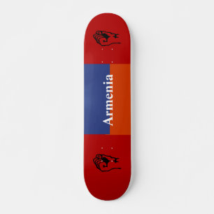 Skateboard de Naranja azul rojo