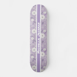 Skateboard de nombres personalizados de color mora