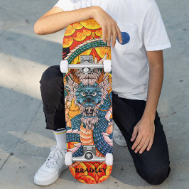 Skateboard de nombres personalizados de dragón