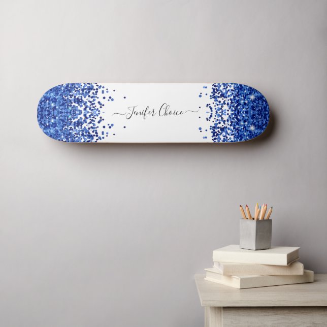 Skateboard de nombres personalizados de Purpurina  (Arte de pared (horz))