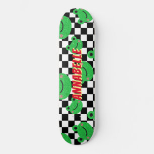 Skateboard de nombres personalizados de rana de co
