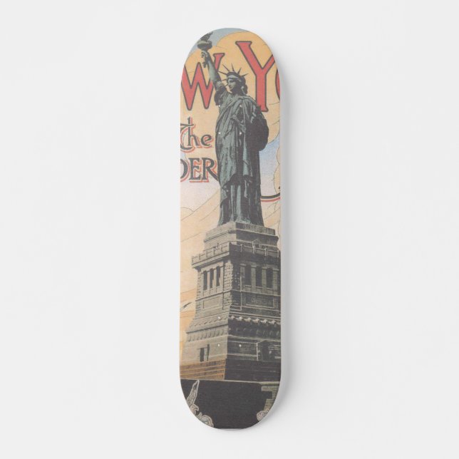 Skateboard de Nueva York Vintage (Anverso )
