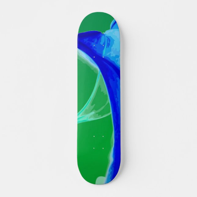 Skateboard de ondas abstractas (Anverso )