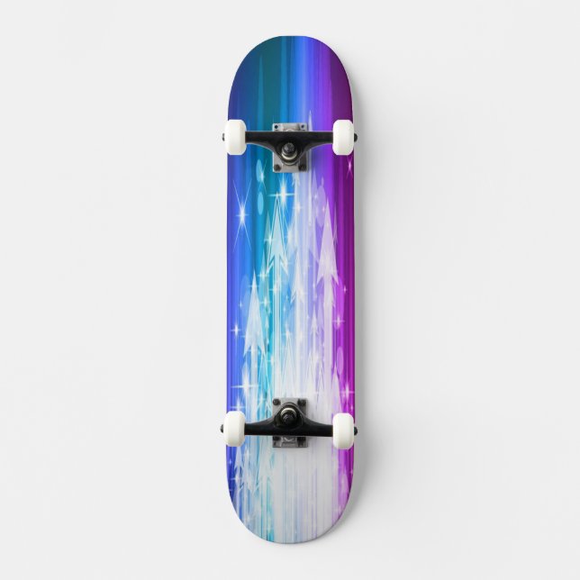 Skateboard de patrones de flecha abstracta (Anverso)