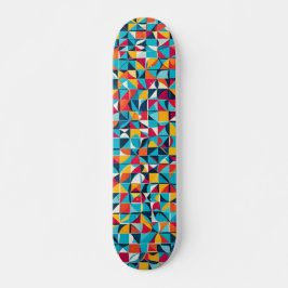 Skateboard de patrones de mosaico geométrico
