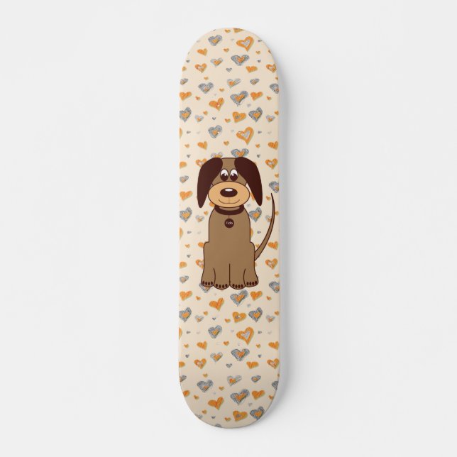Skateboard de Perro Marrón (Anverso )