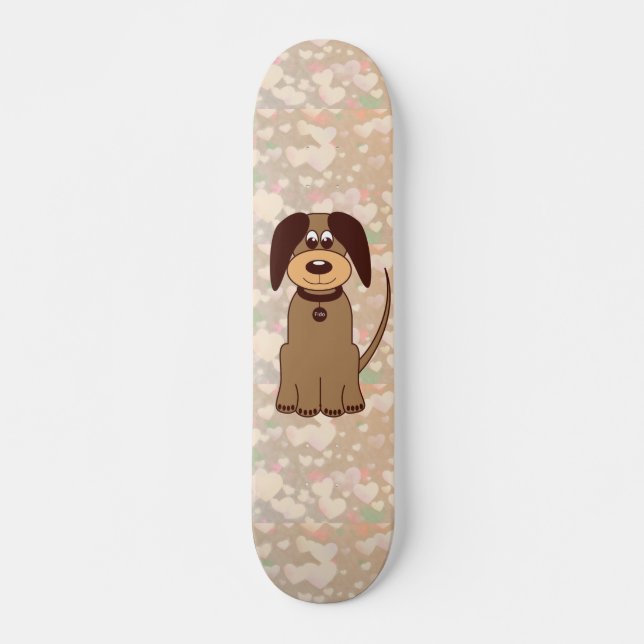 Skateboard de Perro Marrón (Anverso )