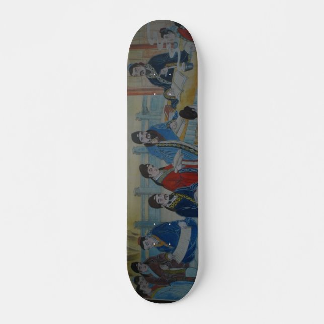 Skateboard de pintura mural china (Anverso )
