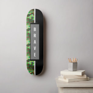 Skateboard de plantilla de camuflaje