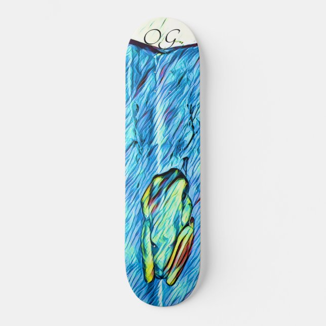 Skateboard de Rana Arcoiris (Anverso)