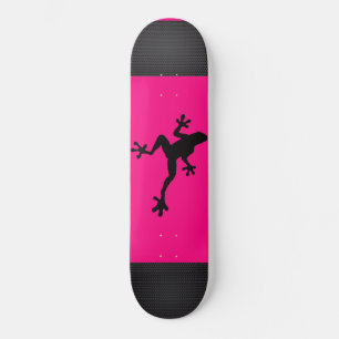 Skateboard de rana de árbol rosado caliente