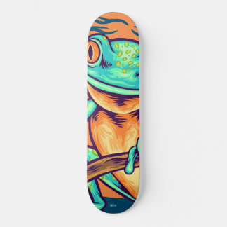 Skateboard de rana verde - Patines de rana frescos