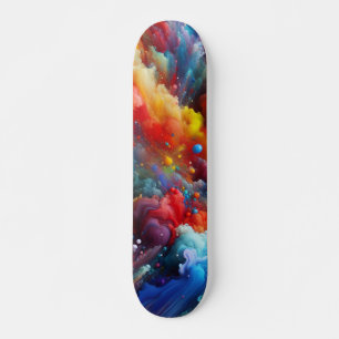 Skateboard de resumen de ráfaga de color cósmico