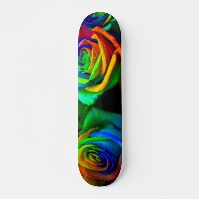 Skateboard de Rosas de colores (Anverso )