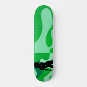 Skateboard de silueta verde