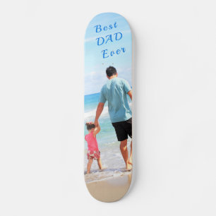 Skateboard de texto fotográfico personalizado - Me