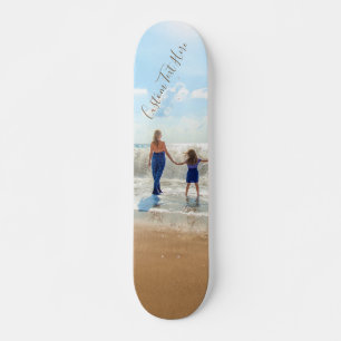 Skateboard de texto y foto personalizado - Su prop