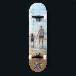 Skateboard de texto y fotografía personalizada y c<br><div class="desc">Skateboard de texto y foto personalizado con código QR - Único tu propio diseño de familia personalizada / amigos o regalo de skateboard personal - Añadir tu foto / texto / código QR / más - Redimensionar y mover o eliminar y agregar elementos / imagen con herramienta de personalización !...</div>