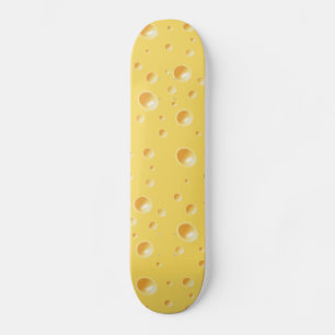 Skateboard de textura de queso amarillo