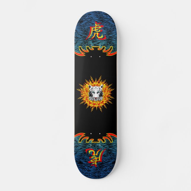 Skateboard de Tigre de Fuego (Anverso)