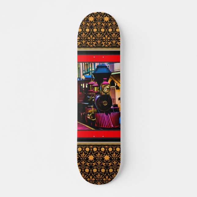 Skateboard de trenes de vapor (Anverso )
