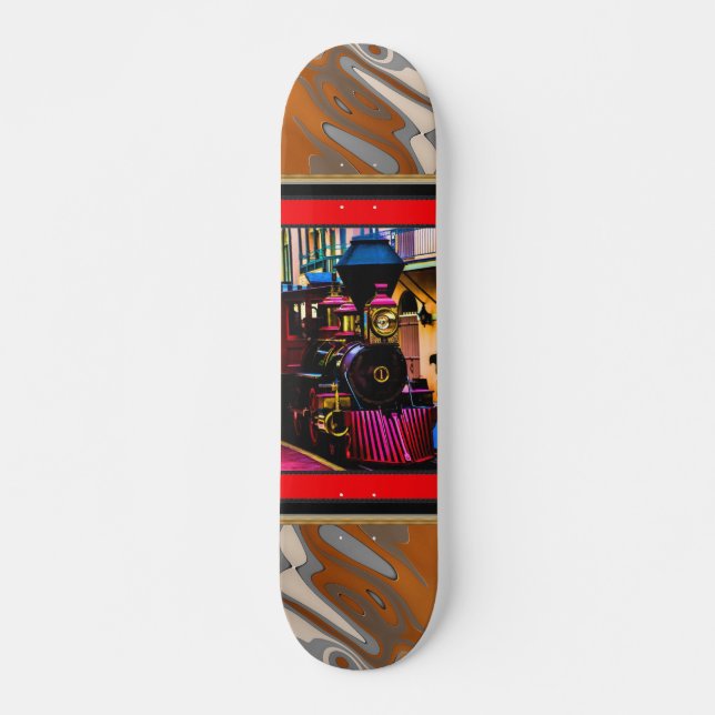 Skateboard de trenes de vapor (Anverso )