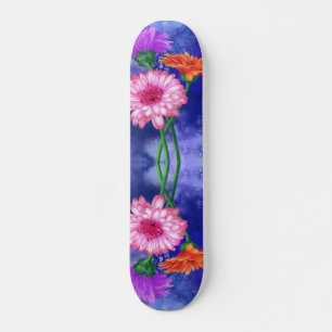 Skateboard de tres colores Gerberas - Pintura