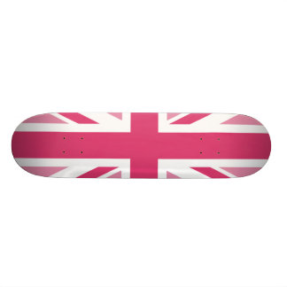 Skateboard ~ de Union Jack en rosas femeninos