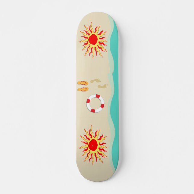 Skateboard de verano divertido (Anverso )
