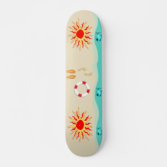 Skateboard de verano divertido (Anverso )