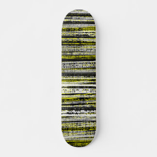 Skateboard Decadencia tecnológica - Blanco y negro en amarill