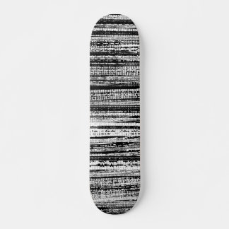 Skateboard Decadencia tecnológica - Blanco y negro en madera