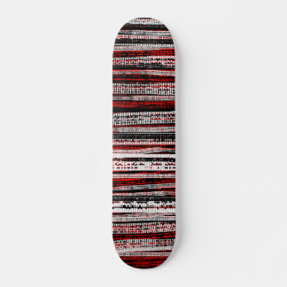 Skateboard Decadencia tecnológica - Blanco y negro en rojo