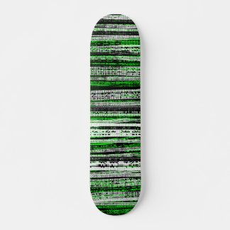 Skateboard Decadencia tecnológica - Blanco y negro en verde