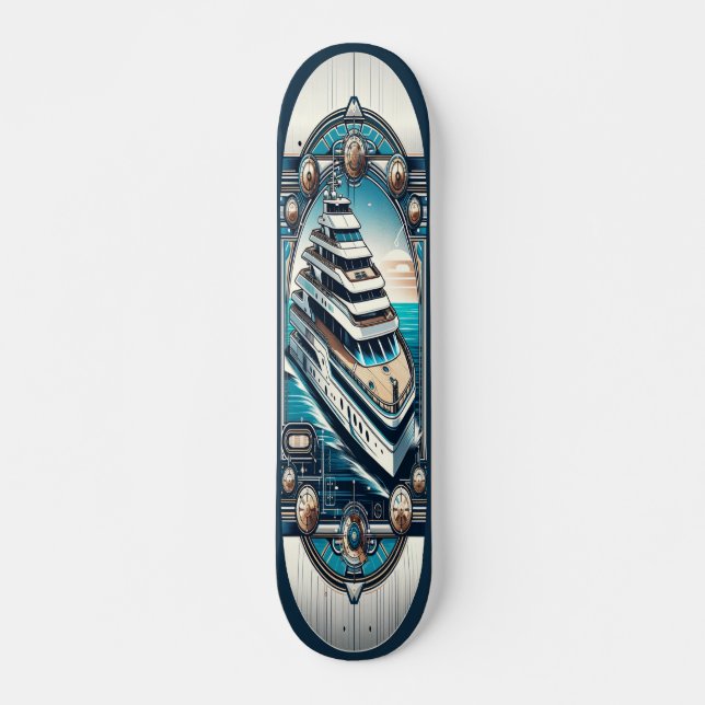 Skateboard "Deco Elegancia Náutica" (Anverso )