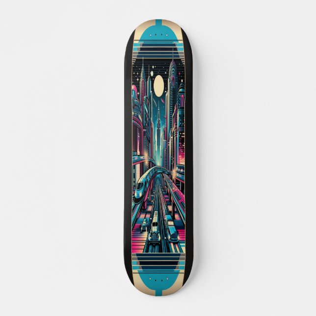 Skateboard "Deco Metropolis Deck" (Anverso )