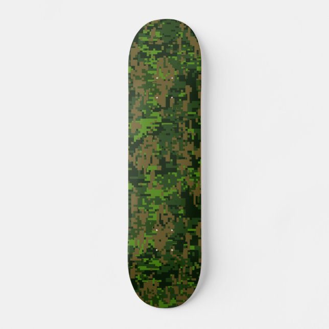 Skateboard Decoración de acento digital de camuflaje estilo W (Anverso)