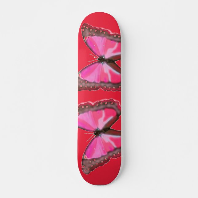Skateboard Decoración de mariposas (Anverso )