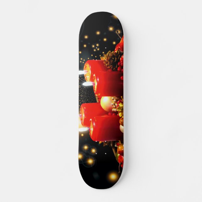 Skateboard Decoración de Velas de Vela de navidad (Anverso)