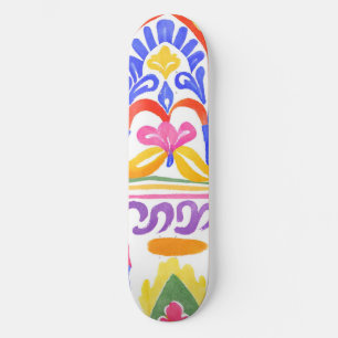 Skateboard decoración tradicional rumana