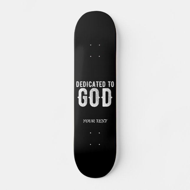 SKATEBOARD DEDICADO AL TEXTO BLANCO DEL PERSONALIZABLE GUAY D (Anverso)