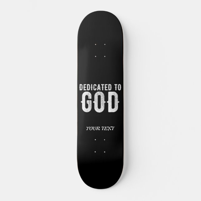 SKATEBOARD DEDICADO AL TEXTO BLANCO DEL PERSONALIZABLE GUAY D (Anverso)