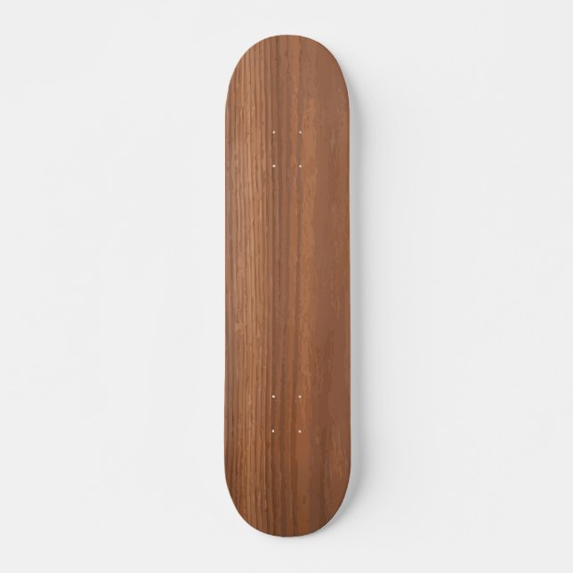 Skateboard Deep Dark Brown Wood Grain Texture Pattern (Anverso )