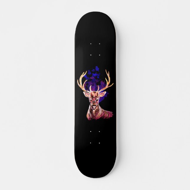 Skateboard Deer fantasma morado (Anverso )