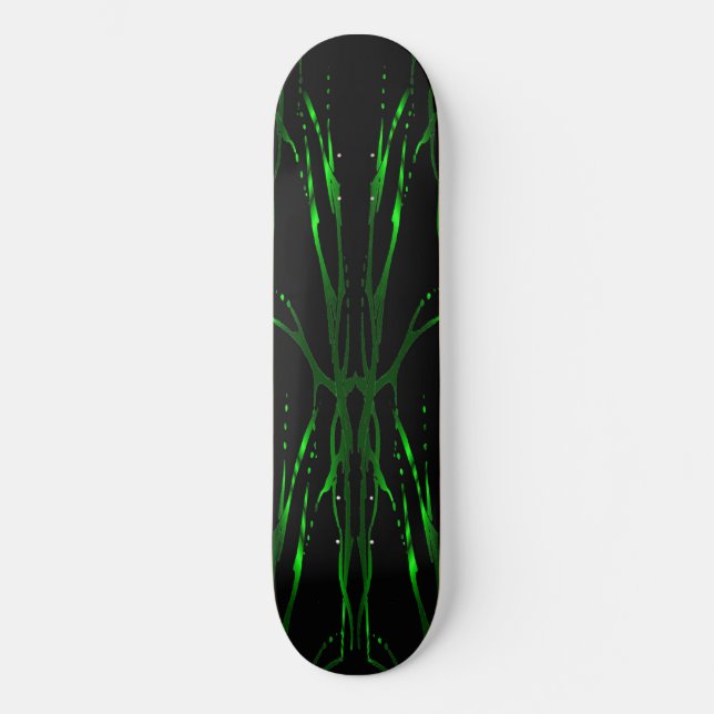 Skateboard Deer Skull Tribal Tattoo - green (Anverso)
