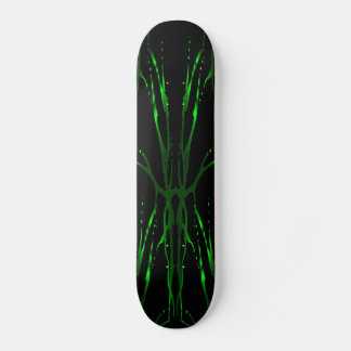 Skateboard Deer Skull Tribal Tattoo - green and black