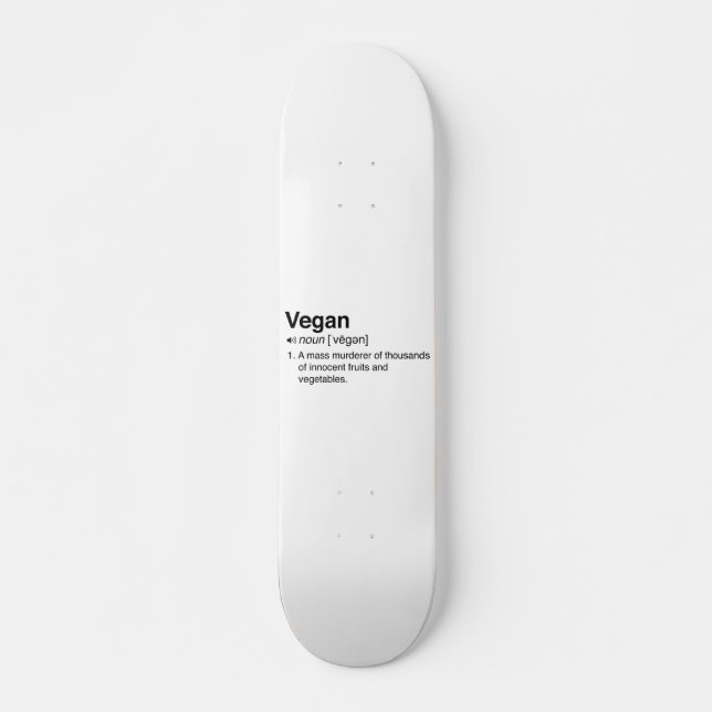 Skateboard Definición del vegano (Anverso )