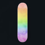 Skateboard Degradado de color de agua oscura trendy del arcoi<br><div class="desc">Degradado de color de agua oscura trendy del arcoiris pastel</div>